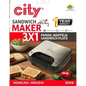 City 3-in-1 Sandwich & Waffle Maker 800W (Model HMA1041)