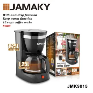 Jamaky Drip Coffee Maker 1.25L 800W (Model JMK9015)